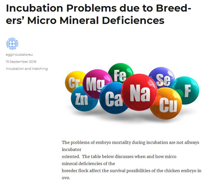Egg Incubation Success = Nutrition Of The Parents